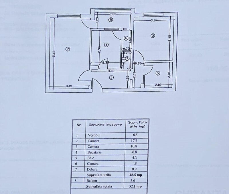 Rahova, strada Telita, apartament 2 camere, 52 mp, 0% comision.